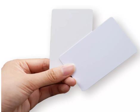 Cartão de PVC branco em branco