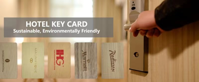 Cartão de madeira personalizado para quarto de hotel