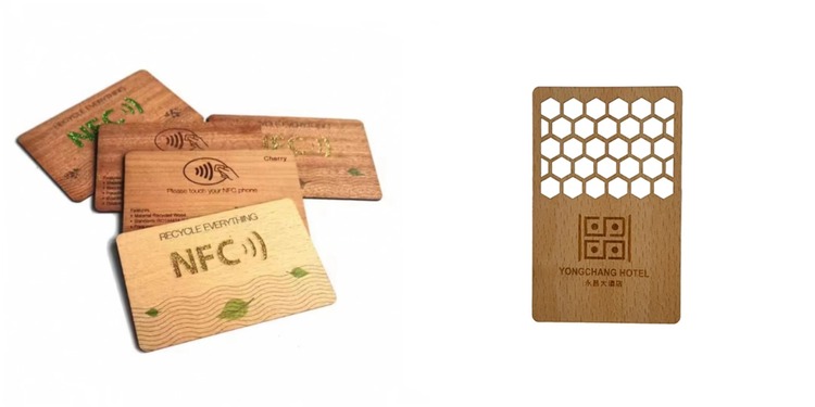 Cartão-chave de madeira Rfid para hotel