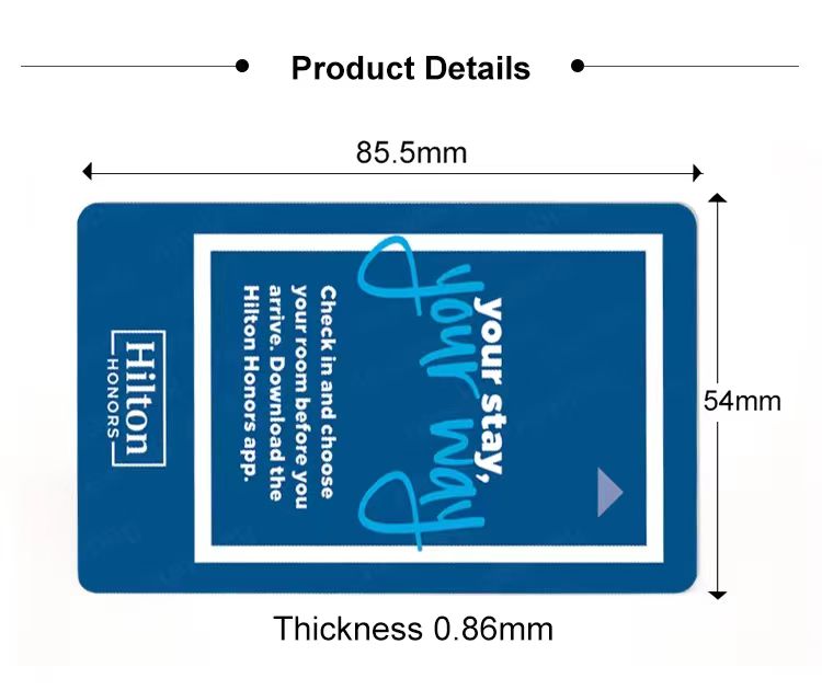 Cartão de PVC RFID para hotéis