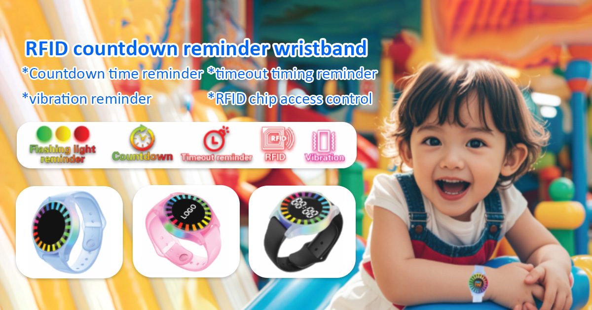 Waterproof RFID Countdown Time Reminder Vibration Wristbands