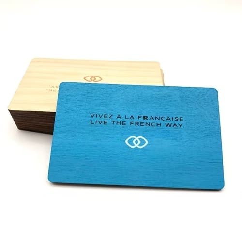 Cartão-chave de hotel comercial de madeira com RFID tamanho CR80