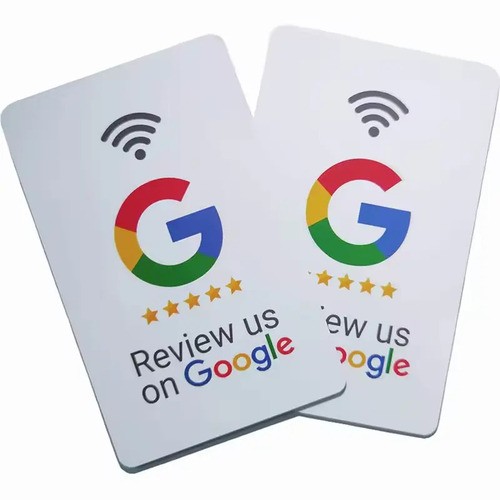 Cartão de PVC RFID programável personalizado para mídia social NFC Google Review Card