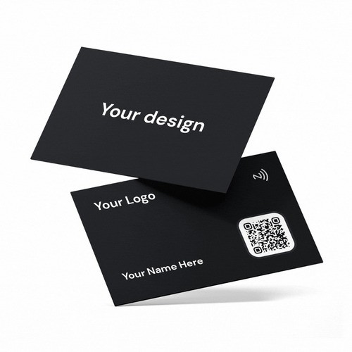 Cartão NFC RFID para mídia social personalizado para impressão em PVC preto fosco