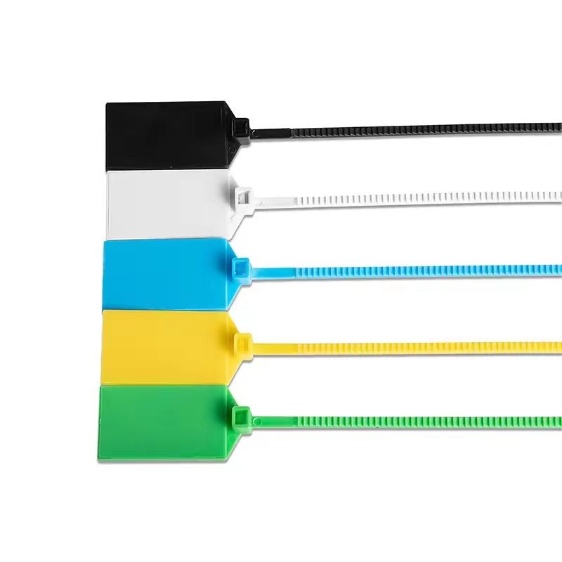 Etiqueta de amarração de cabo de plástico de nylon com impressão personalizada de 13,56 MHz 1K NFC NTAG213 RFID