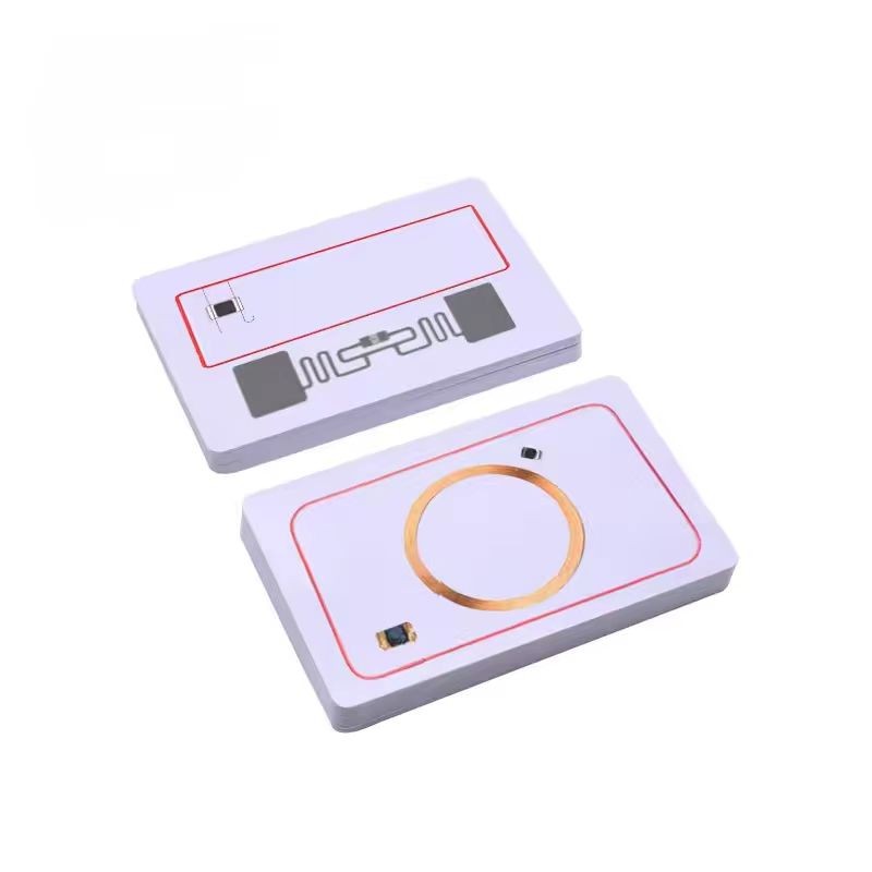 Cartões inteligentes combinados NFC RFID LF HF híbridos de dupla frequência personalizados