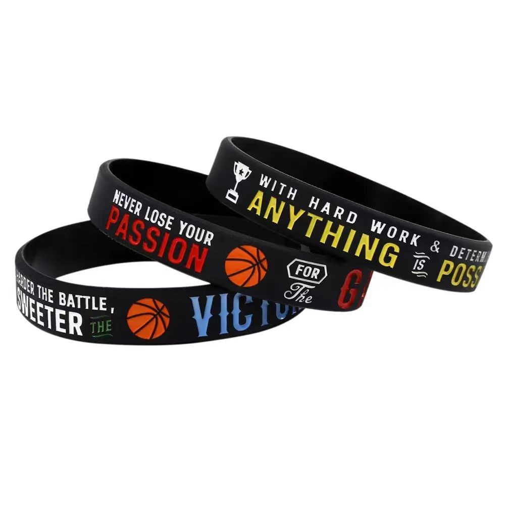 Pulseiras de silicone gravadas e impressas Pulseiras de silicone personalizadas para presentes personalizados