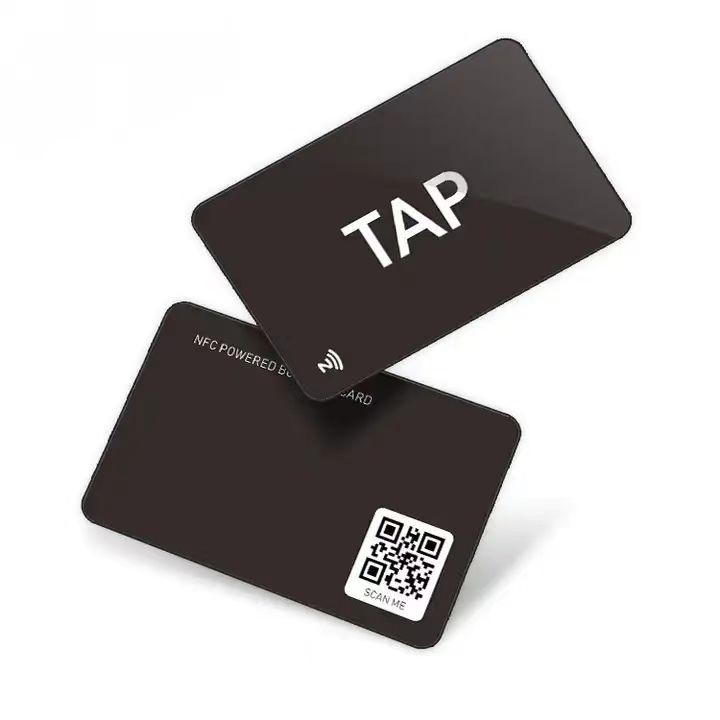 Cartão de visita digital NFC NTAG 215 NTAG 216 preto fosco para mídias sociais
