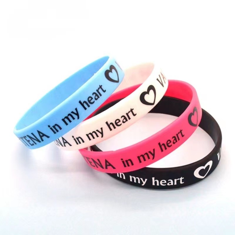 Pulseira de silicone personalizada de alta qualidade com logotipo ajustável