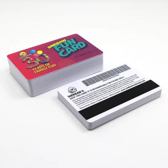 Cartão magnético RFID personalizado com código de barras UV impresso, cartão NFC para membros