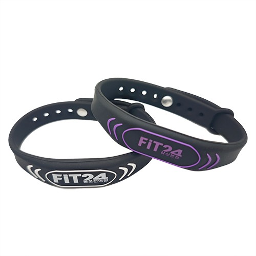 Pulseira de silicone ajustável NFC RFID à prova d'água personalizada