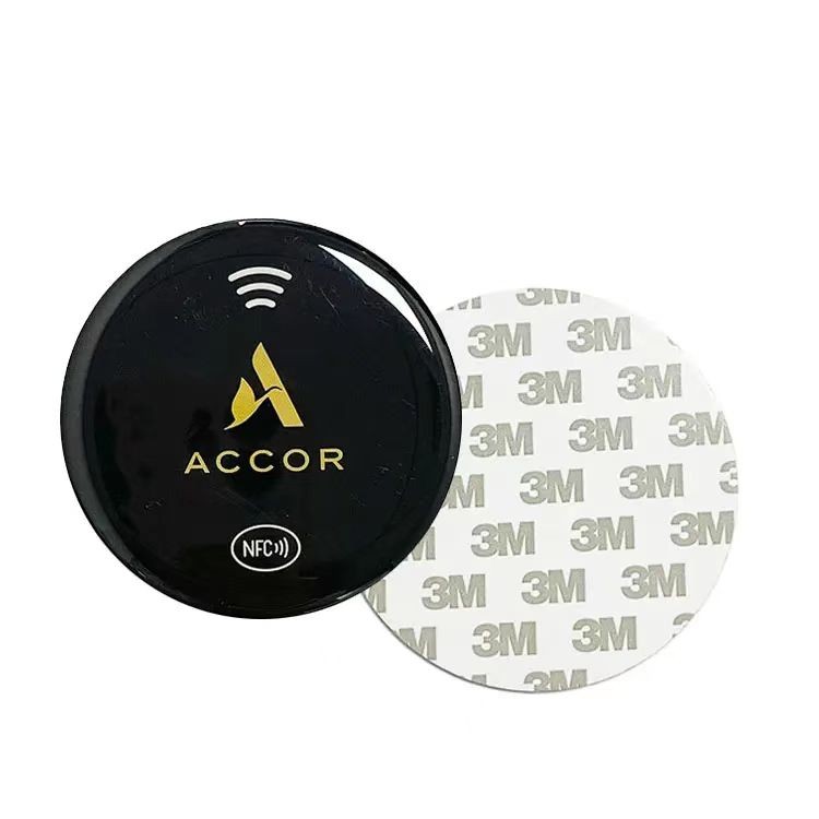 Etiquetas NFC epóxi à prova d'água de 25/30 mm de diâmetro, adesivos para compartilhamento em mídias sociais, adesivos para celular