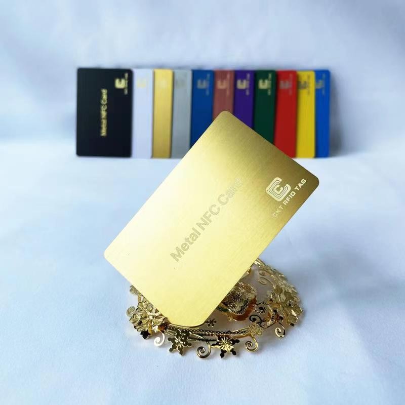 Impressão personalizada de cartões de visita metálicos RFID NFC