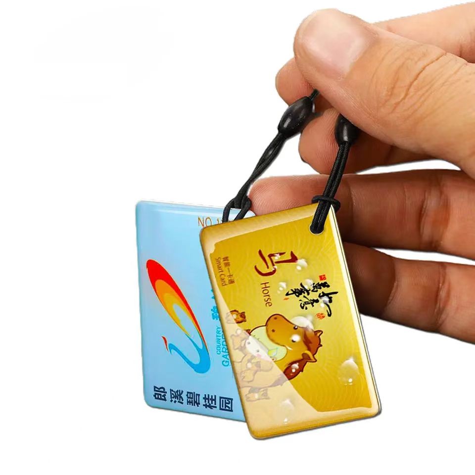 Cartão epóxi inteligente RFID regravável 13,56 MHz NFC 1k Cartões-chave epóxi para hotéis