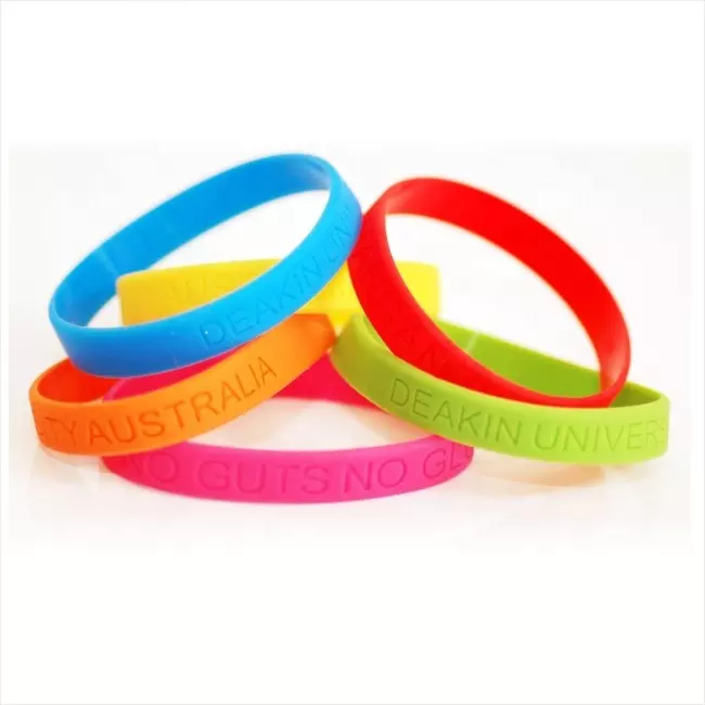 Pulseiras de silicone com logotipo personalizado e pulseiras de borracha decorativas RFID