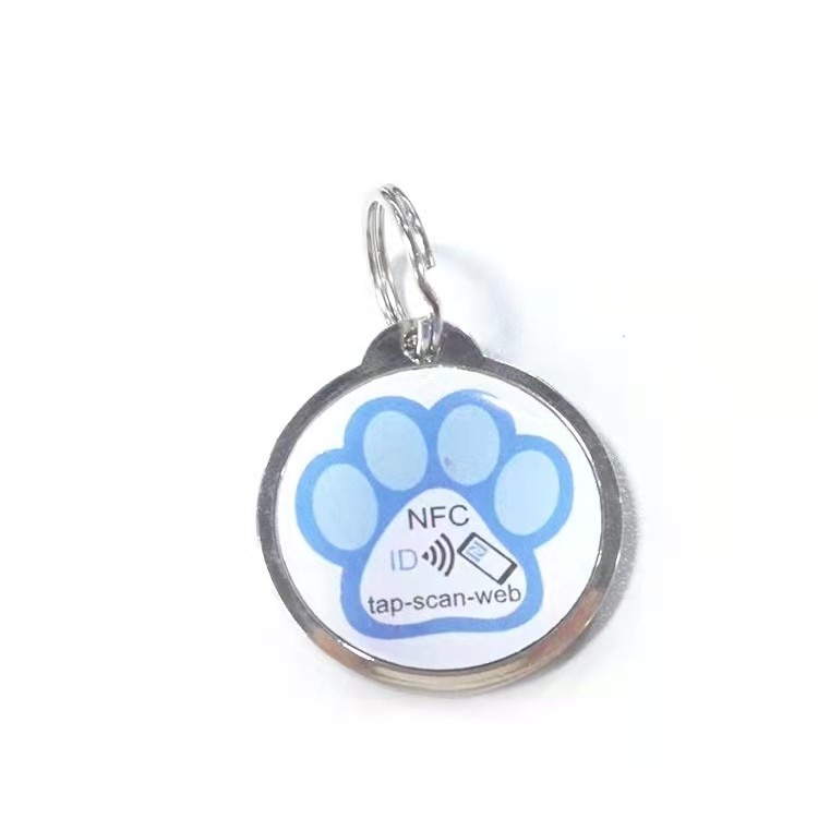 Etiquetas inteligentes exclusivas RFID NFC epóxi de 13,56 MHz para cães de estimação