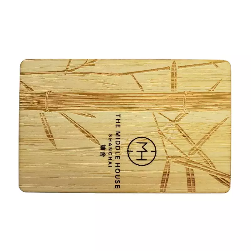 Atacado de cartão-chave de bambu rfid de madeira com chip inteligente para hotel