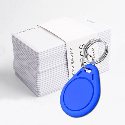 Cartão de identificação RFID EM-ID de proximidade 125 KHz/chaveiro/cartão-chave de hotel RFID de PVC para controle de acesso de porta