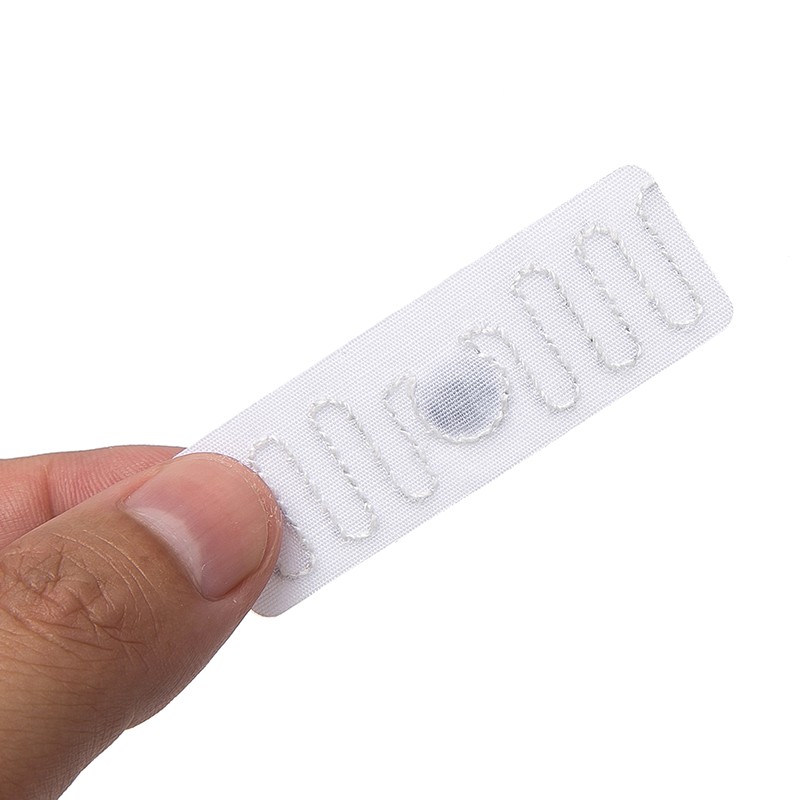 Etiqueta de lavanderia RFID para roupas de linho têxtil UHF branco de 860-960 MHz para rastreamento de roupas