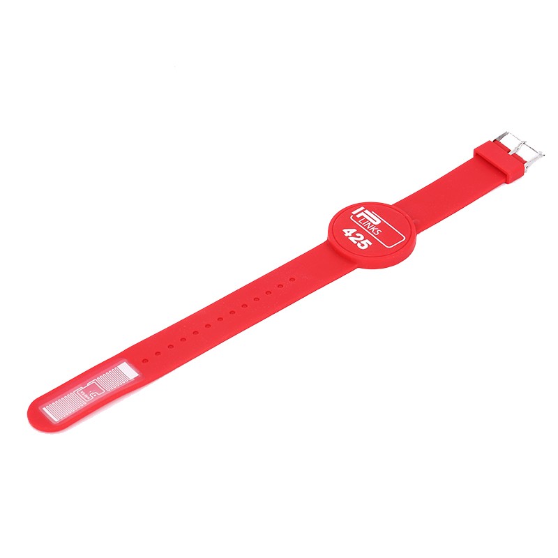 Pulseira NFC passiva ajustável com preço de fábrica Pulseira de silicone RFID