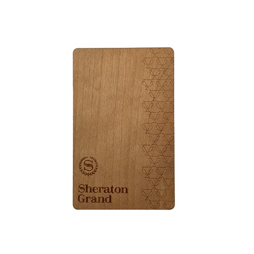 Logotipo personalizado ecológico RFID Controle de acesso de madeira Uso de chave de hotel