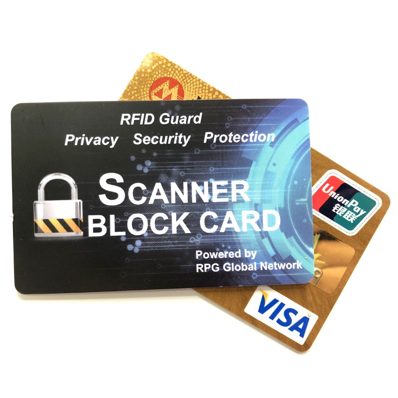Protetor de cartão de crédito RFID anti-skimming com bloqueio de RFID