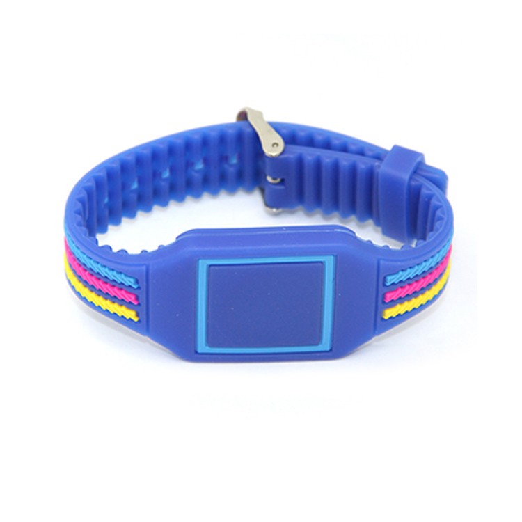 Pulseira inteligente RFID em relevo, pulseira de silicone colorida