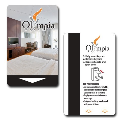 Cartão com tarja magnética para fechadura de hotel de luxo