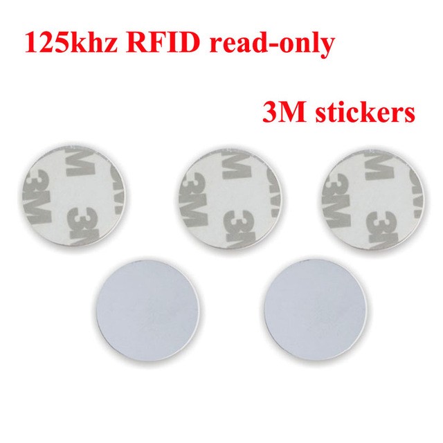Etiqueta RFID PVC de moeda redonda branca 125khz TK4100 EM4305