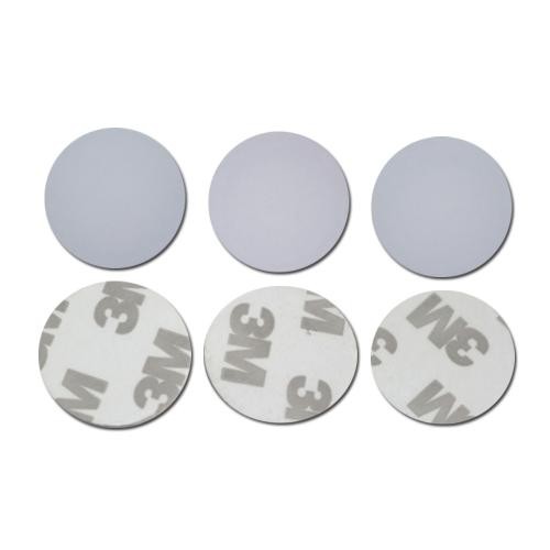 Etiqueta de cartão tipo moeda em PVC RFID NFC ISO15693 / ISO14443A 13,56 MHz