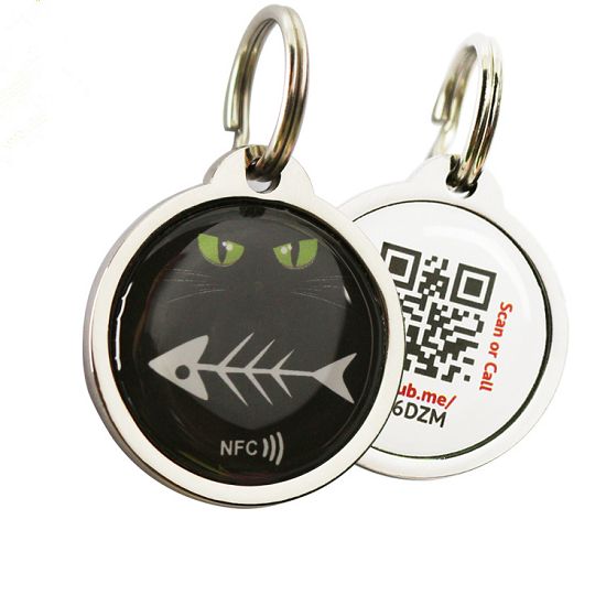 Etiquetas de rastreamento para animais de estimação NFC Smart ID epóxi piscantes