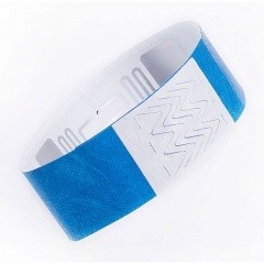 Pulseira Tyvek RFID descartável com impressão digital e chip UHF