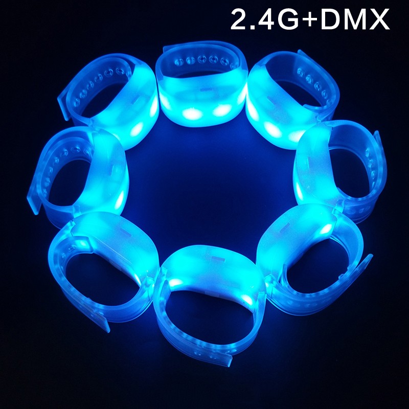 Pulseira LED com controle remoto RFID piscante 2.4G