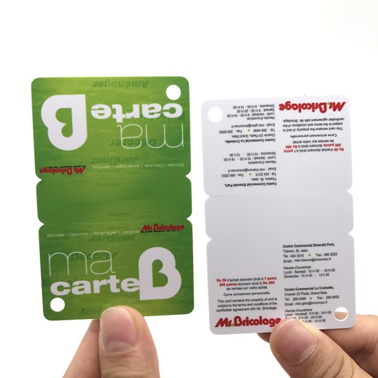 Etiquetas de associação de plástico 3 Up Cartões combinados de PVC