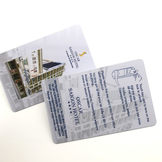 Impressão CYMK de cartão de proximidade RFID para fechadura de porta de hotel