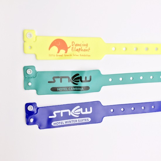 Pulseira de PVC com impressão serigráfica UHF RFID