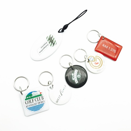 Chaveiro epóxi RFID LF HF UHF reutilizável