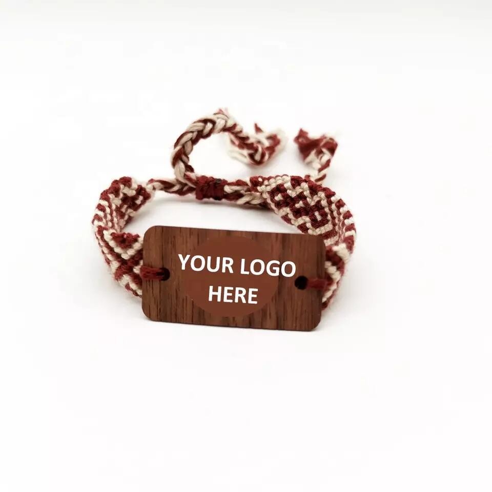 Pulseira de madeira RFID ajustável, com logotipo personalizado, gravada, feita à mão, em madeira, com NFC