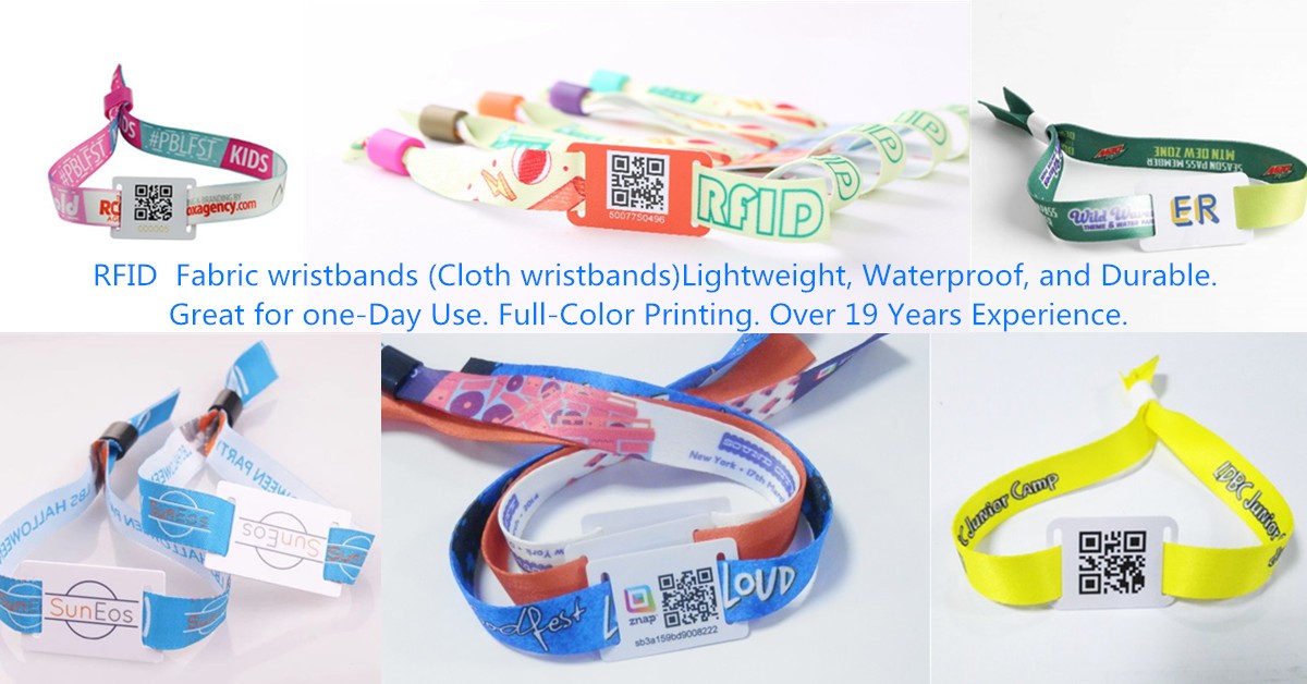 Pulseira RFID de poliéster para gerenciamento de ingressos de eventos
