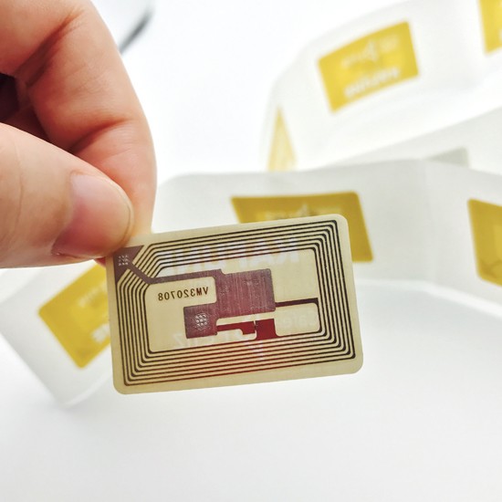 Adesivo de rolo NFC descartável de 13,56 MHz