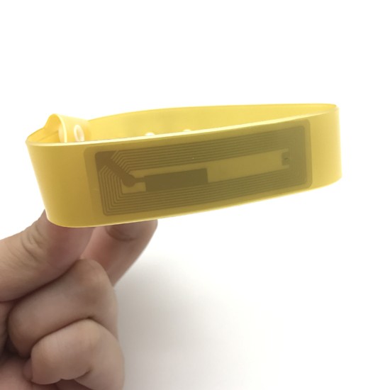Pulseira descartável de PVC ISO 13,56 MHz para gestão hospitalar