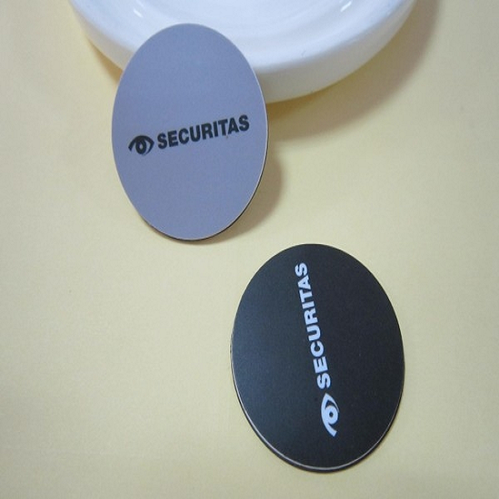 Token de borda redonda inteligente de PVC RFID à prova d'água 125khz 13,56MHz