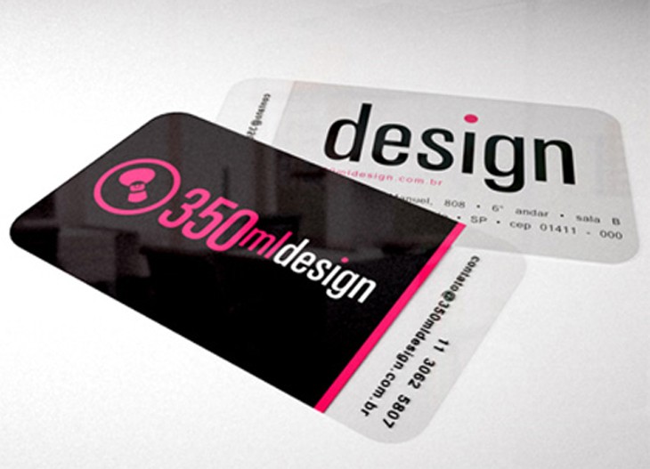 Cartão de visita em PVC com impressão de moda e design moderno