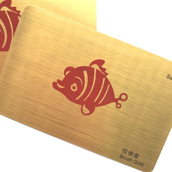 Cartão de membro com efeito metálico dourado de alta qualidade para clube