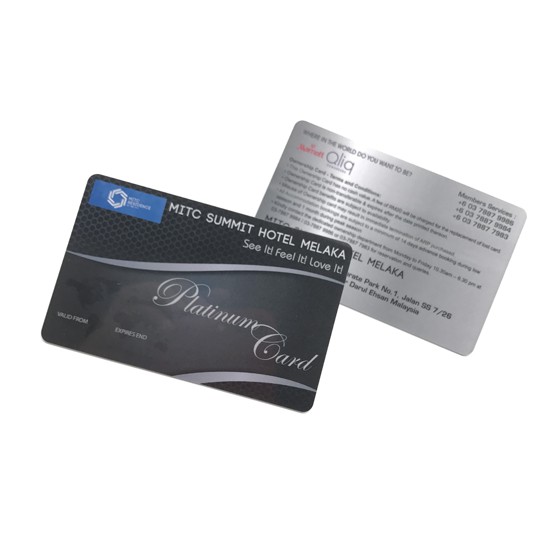 Novo design de cartão de membro em PVC com impressão em quatro cores