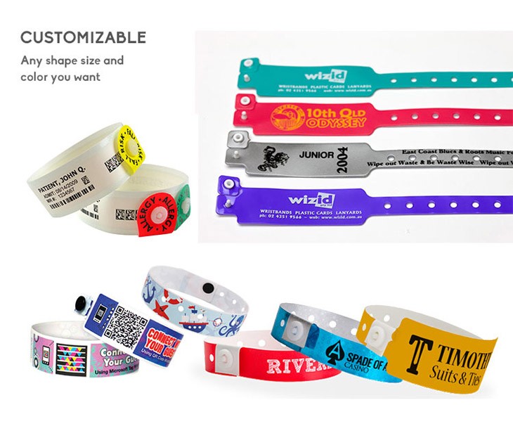 Pulseira de PVC com impressão serigráfica UHF RFID
