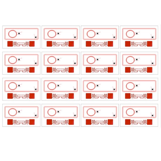 Cartão RFID combinado de alta segurança com chip HF de 13,56 MHz e chip UHF de 960 MHz