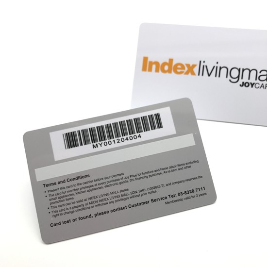 Impressão de cartão de membro com código de barras 128Type