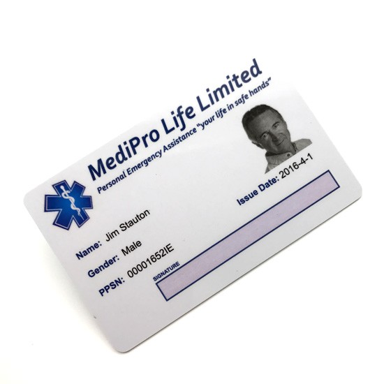 Impressão de segurança de personalização opcional Cartão de identificação com foto de plástico