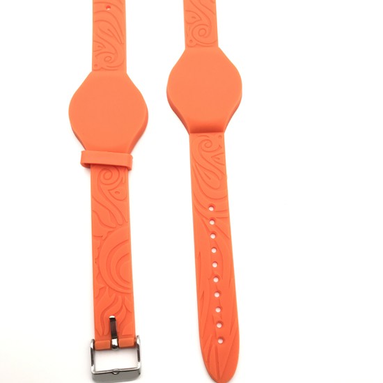 Pulseira RFID de PVC macio à prova d'água com chip de baixa frequência de 125 kHz